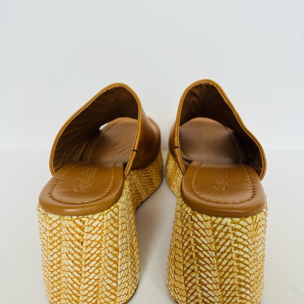 NEW! Seychelles Tulip Leather Wedge Slip On Sandal - Picture 4 of 9